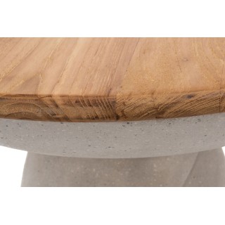 Bout de canapé organique en composite et teck D54 YUKON - HELLIN