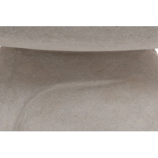 Table basse organique ovale en composite et teck L94 YUKON - HELLIN