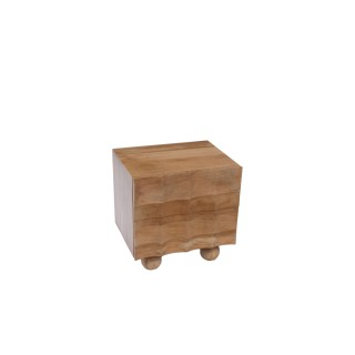 Table de chevet en manguier 2 tiroirs L50 DOVE - HELLIN