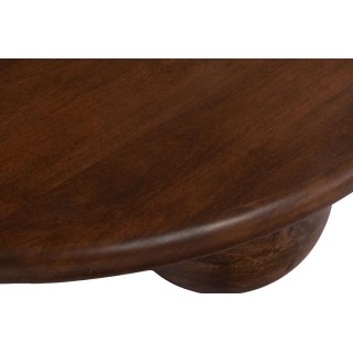 Table basse ronde ethnique en manguier D90 KANO - HELLIN