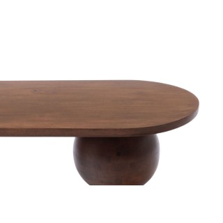 Table basse ovale en manguier pied rond L110 OTAVI - HELLIN