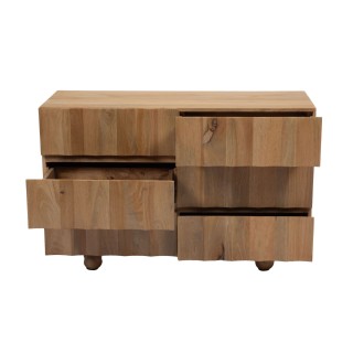 Commode double en manguier 6 tiroirs L115 DOVE- HELLIN