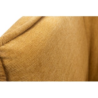 Fauteuil de salon 1 place jaune et piétement noir DIJON - HELLIN