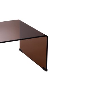 Table basse rectangulaire en verre fumé L110 ELLY - HELLIN