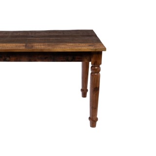 Table campagne en bois recyclé massif L180 pieds tournés ADELAIDE - HELLIN