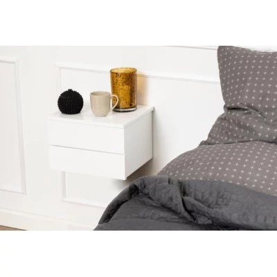 Table de chevet suspendu 2 tiroirs AIX - HELLIN