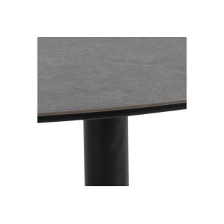 Table basse galet en céramique et pied en métal noir L84 BARBARA - HELLIN