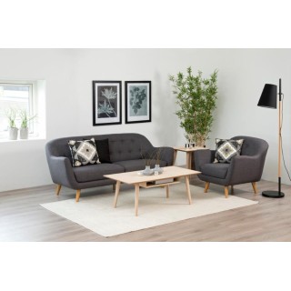 Table basse rectangulaire chêne blanchi avec niche L115 CENTIOR - HELLIN