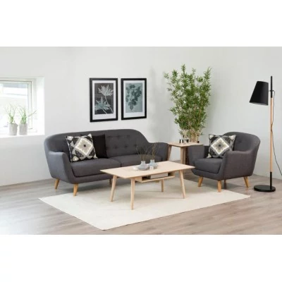 Table basse rectangulaire chêne blanchi avec niche L115 CENTIOR - HELLIN