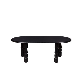 Table basse ovale en bois style ethnique L115 RUNDU - HELLIN