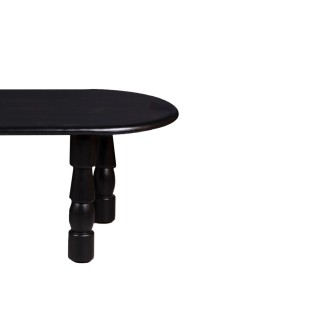 Table basse ovale en bois style ethnique L115 RUNDU - HELLIN