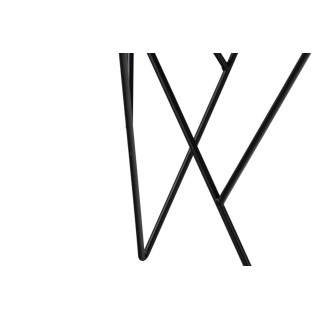 Table basse en verre fumé et métal / diamètre 80 cm | Hellin