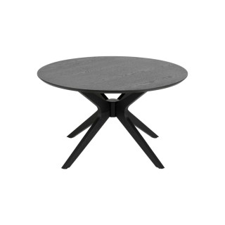 Table basse ronde noire en chêne 4 pieds D80 ZELIA - HELLIN