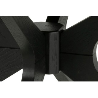 Table basse ronde noire en chêne 4 pieds D80 ZELIA - HELLIN