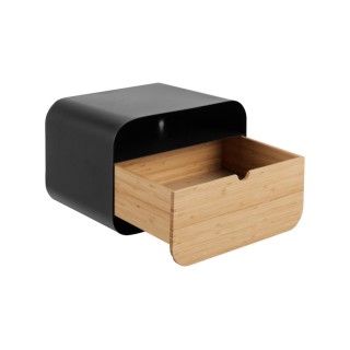 Chevet suspendu rectangulaire métal et bambou 1 tiroir 1 niche JANE - HELLIN