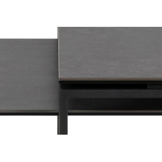 Table basse rectangulaire en céramique et métal (set de 2) KATHY - HELLIn