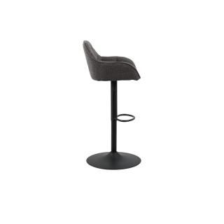 Tabouret de bar en tissu et pied tulipe métal noir (lot de 2) - BROOK
