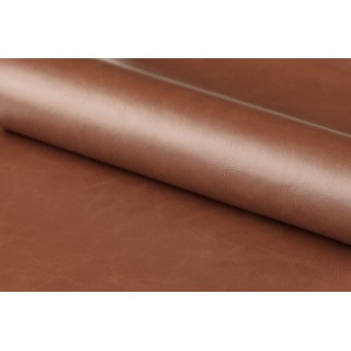 Tabouret de bar simili marron piétement tulipe métal noir (lot de 2) - JACK