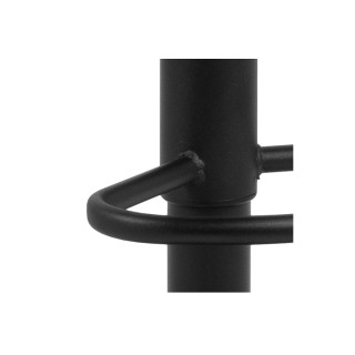 Tabouret de bar assise en tissu piétement en métal noir (lot de 2) - LUCKI