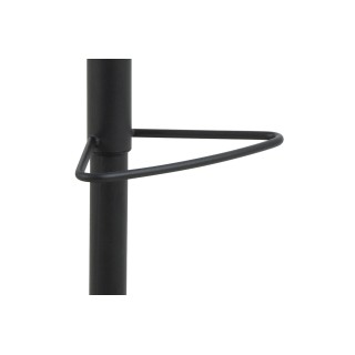 Tabouret de bar en tissu piétement tulipe noir (lot de 2) - SYLVETTE