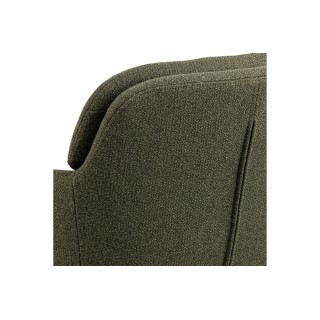 Chaise de salle à manger en tissu piétement métal noir  (lot de 2) MARTA - HELLIN