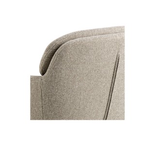 Chaise de salle à manger en tissu piétement métal noir  (lot de 2) MARTA - HELLIN