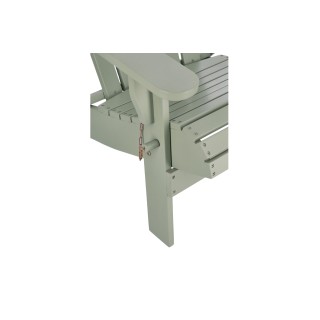 Fauteuil relax pliant à accoudoirs en bois LOUISIANE - HELLIN