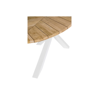 Table à manger de jardin ovale en teck et métal L240 CAP FERRET - HELLIN