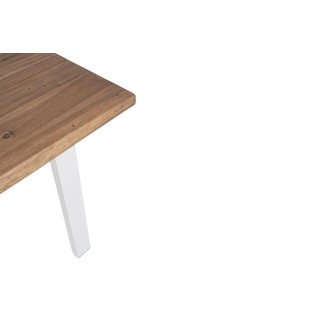 Table à manger de jardin rectangulaire en acacia et métal L160 OLERON - HELLIN