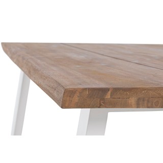 Table à manger de jardin rectangulaire en acacia et métal L160 OLERON - HELLIN