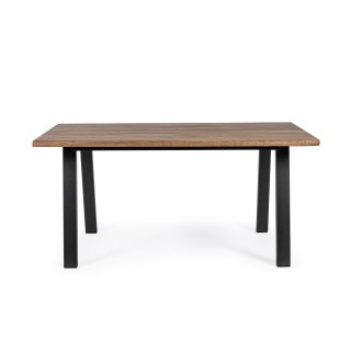 Table à manger de jardin rectangulaire en acacia et métal L160 OLERON - HELLIN