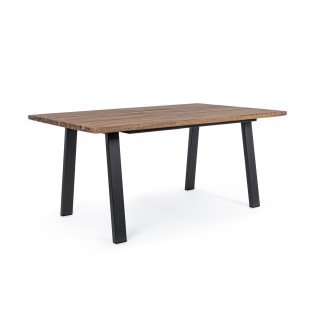 Table à manger de jardin rectangulaire en acacia et métal L160 OLERON - HELLIN