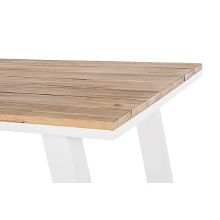 Table bar de jardin en métal blanc L131 BAYONNE - HELLIN