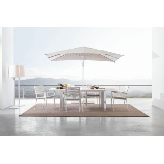 Table à manger de jardin extensible en métal L160/240 FREJUS - HELLIN