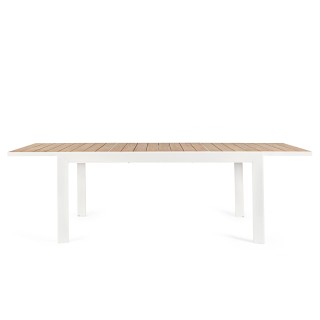 Table à manger de jardin extensible en métal L160/240 FREJUS - HELLIN
