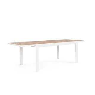 Table à manger de jardin extensible en métal L160/240 FREJUS - HELLIN