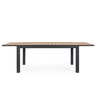 Table à manger de jardin extensible en métal L160/240 FREJUS - HELLIN