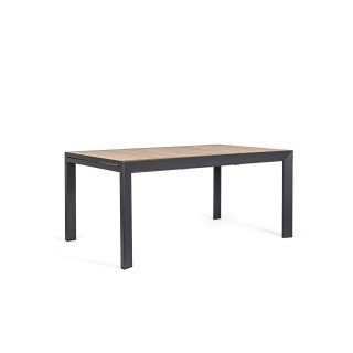 Table à manger de jardin extensible en métal L160/240 FREJUS - HELLIN