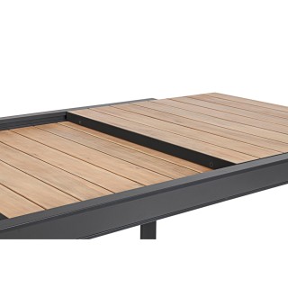 Table à manger de jardin extensible en métal L160/240 FREJUS - HELLIN