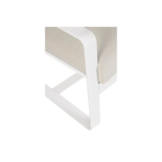 Canapé de jardin 3 places en métal et coussins tissu ETRETAT - HELLIN