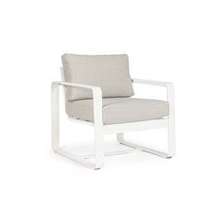 Fauteuil de jardin en métal et coussins tissu (lot de 2) ETRETAT - HELLIN
