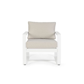 Fauteuil de jardin en métal et coussins tissu (lot de 2) ETRETAT - HELLIN
