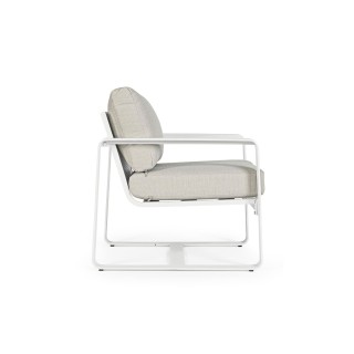 Fauteuil de jardin en métal et coussins tissu (lot de 2) ETRETAT - HELLIN