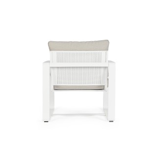 Fauteuil de jardin en métal et coussins tissu (lot de 2) ETRETAT - HELLIN