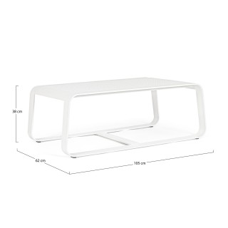 Table basse de jardin rectangulaire en métal L105 ETRETAT - HELLIN