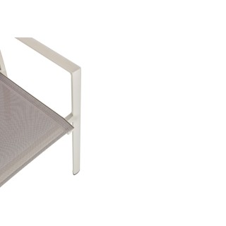 Chaise de jardin à accoudoirs métal et textilène (lot de 4) CASSIS - HELLIN