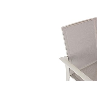 Chaise de jardin à accoudoirs métal et textilène (lot de 4) CASSIS - HELLIN