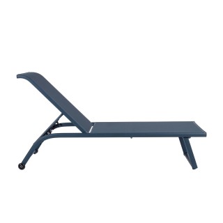 Bain de soleil inclinable en aluminium et toile (lot de 2) CABOURG - HELLIN