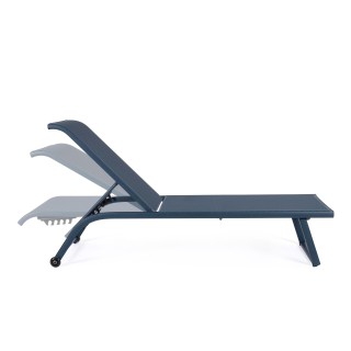 Bain de soleil inclinable en aluminium et toile (lot de 2) CABOURG - HELLIN