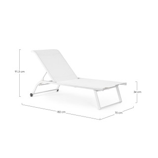 Bain de soleil inclinable en aluminium et toile (lot de 2) CABOURG - HELLIN